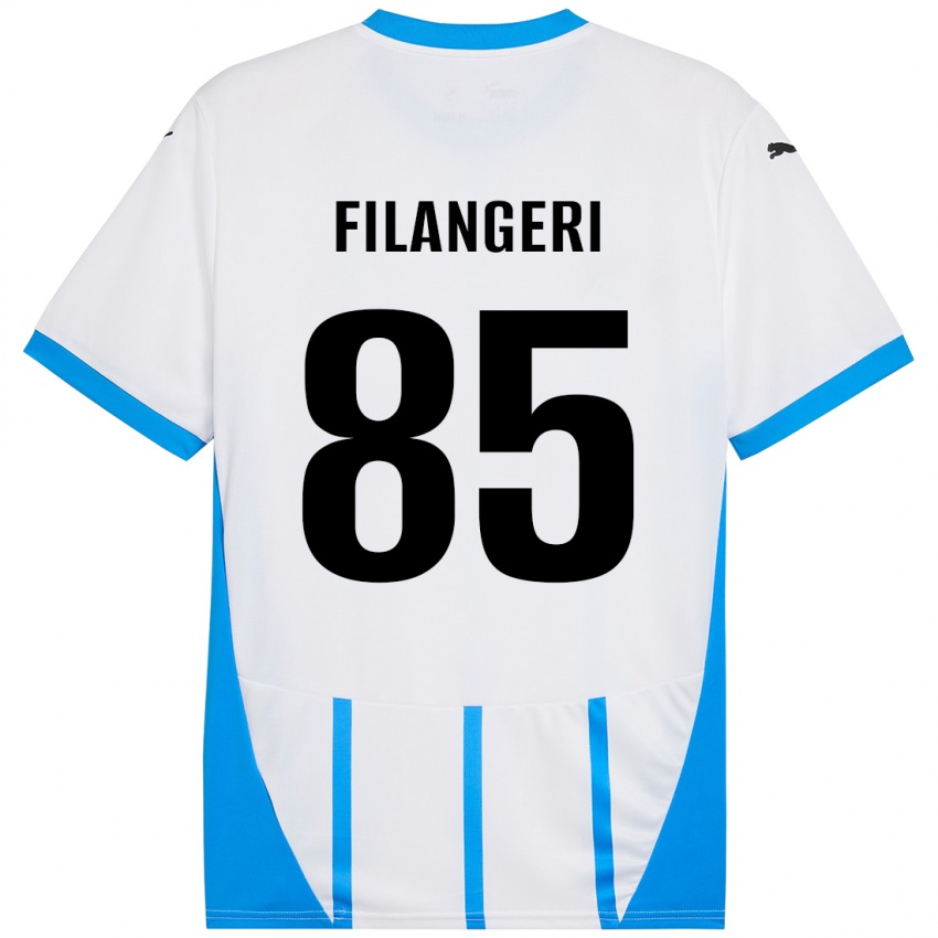 Børn Maria Luisa Filangeri #85 Hvid Blå Udebane Spillertrøjer 2024/25 Trøje T-Shirt