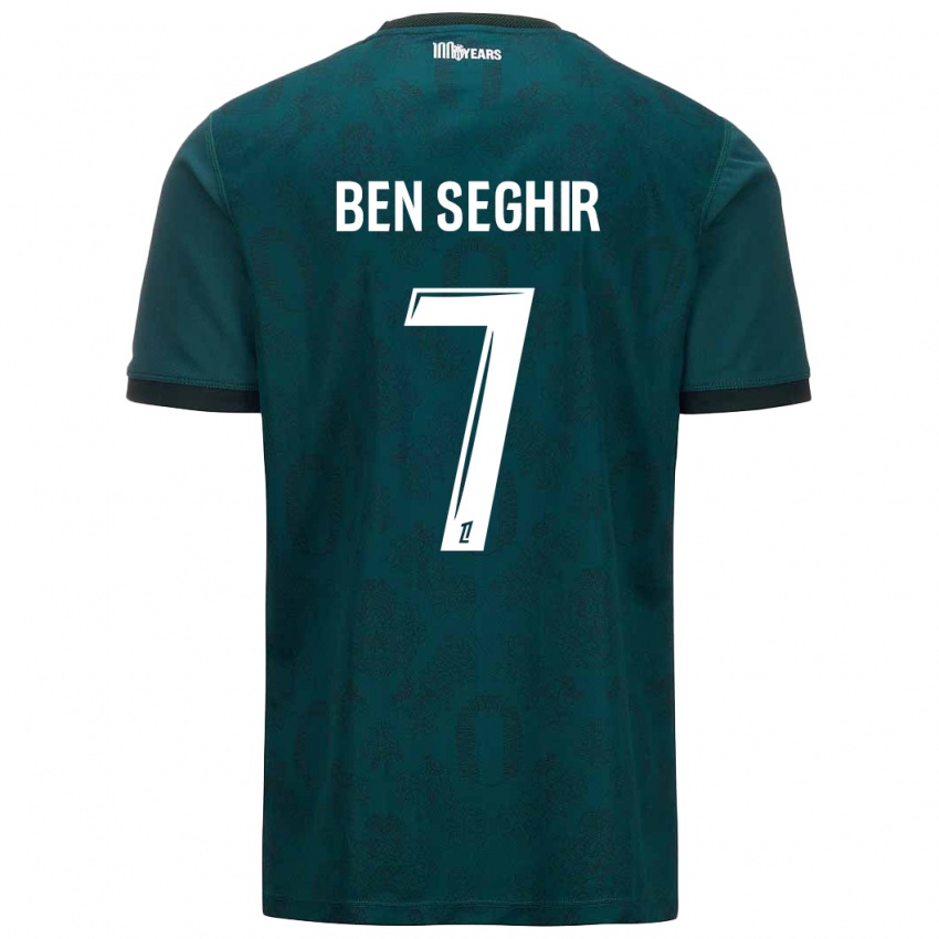 Børn Eliesse Ben Seghir #7 Mørkegrøn Udebane Spillertrøjer 2024/25 Trøje T-Shirt