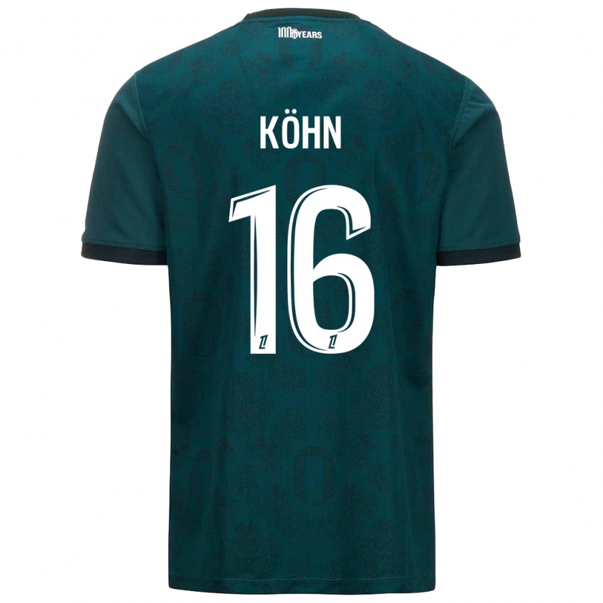 Børn Philipp Köhn #16 Mørkegrøn Udebane Spillertrøjer 2024/25 Trøje T-Shirt