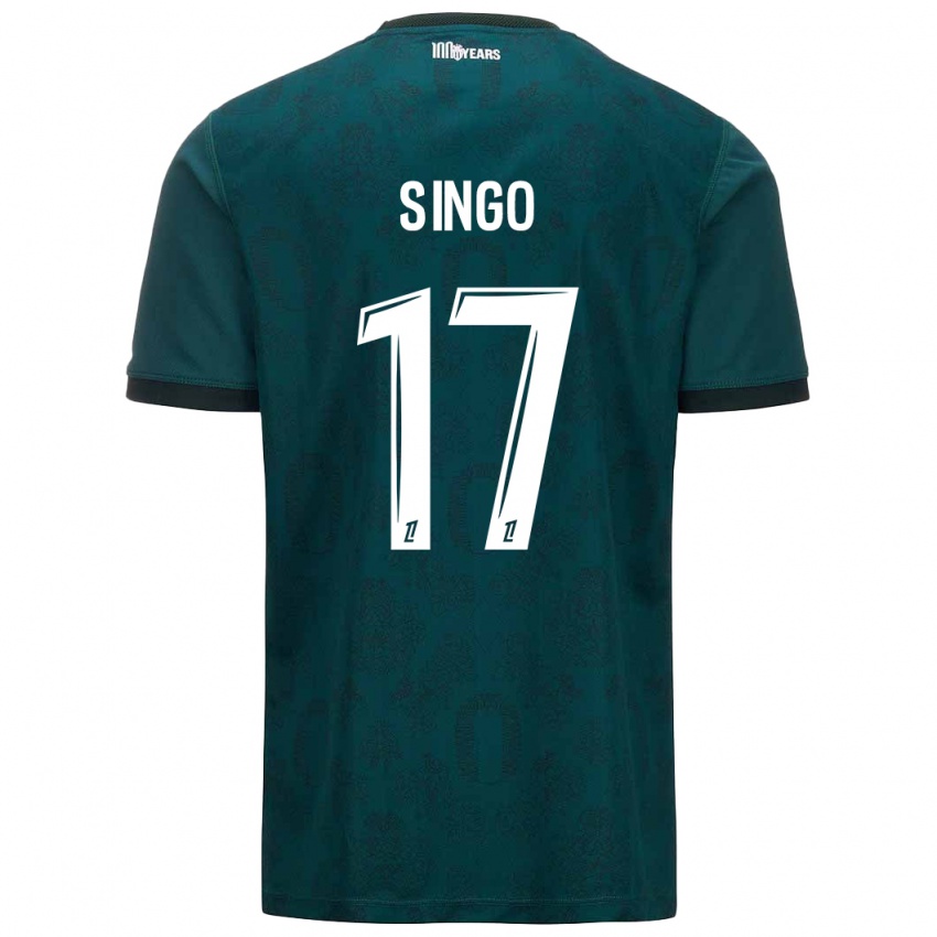 Børn Wilfried Singo #17 Mørkegrøn Udebane Spillertrøjer 2024/25 Trøje T-Shirt