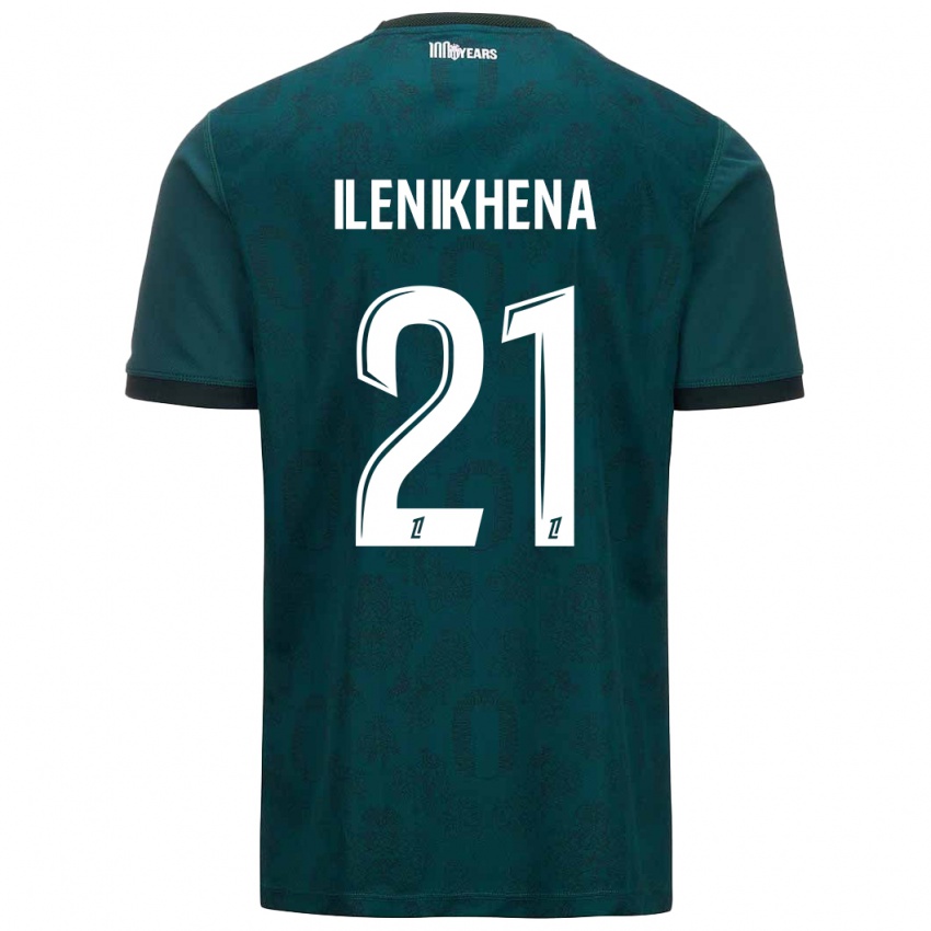 Børn George Ilenikhena #21 Mørkegrøn Udebane Spillertrøjer 2024/25 Trøje T-Shirt