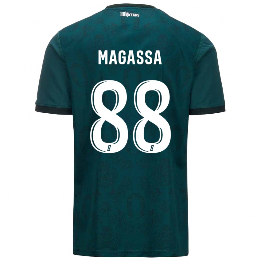 Børn Soungoutou Magassa #88 Mørkegrøn Udebane Spillertrøjer 2024/25 Trøje T-Shirt