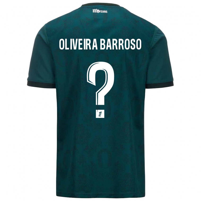 Børn Mickael Oliveira Barroso #0 Mørkegrøn Udebane Spillertrøjer 2024/25 Trøje T-Shirt