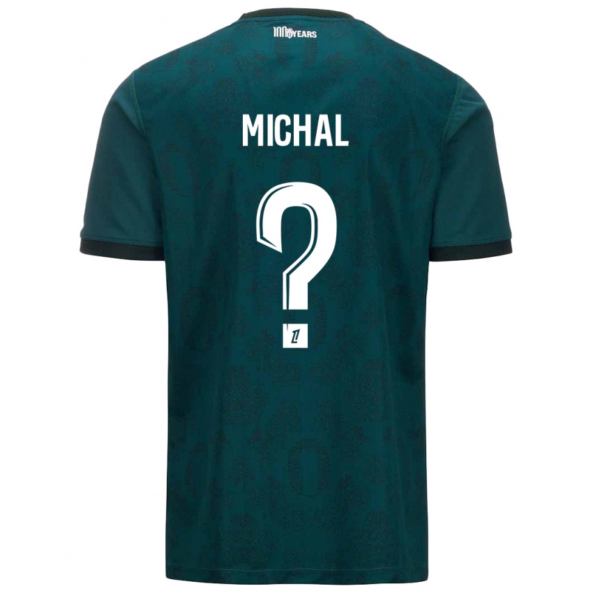 Børn Lucas Michal #0 Mørkegrøn Udebane Spillertrøjer 2024/25 Trøje T-Shirt