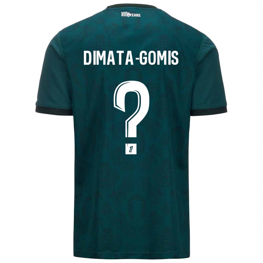 Børn Kamron Dimata-Gomis #0 Mørkegrøn Udebane Spillertrøjer 2024/25 Trøje T-Shirt