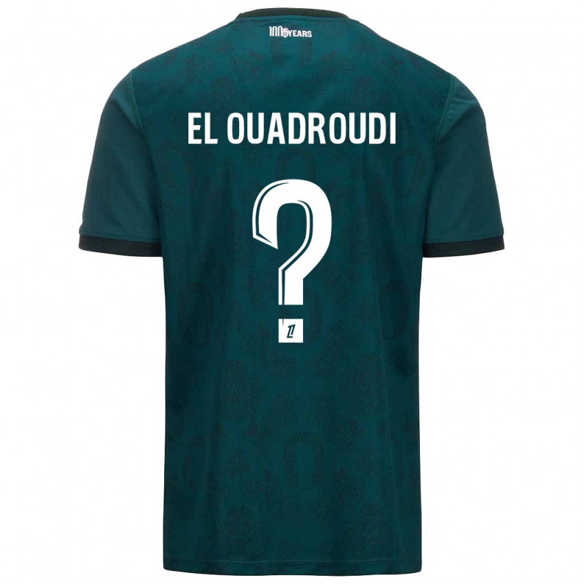 Børn Imrane El Ouadroudi #0 Mørkegrøn Udebane Spillertrøjer 2024/25 Trøje T-Shirt