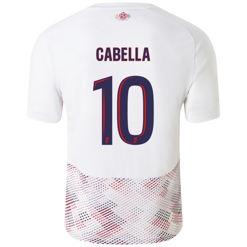 Børn Rémy Cabella #10 Hvid Kongeblå Udebane Spillertrøjer 2024/25 Trøje T-Shirt