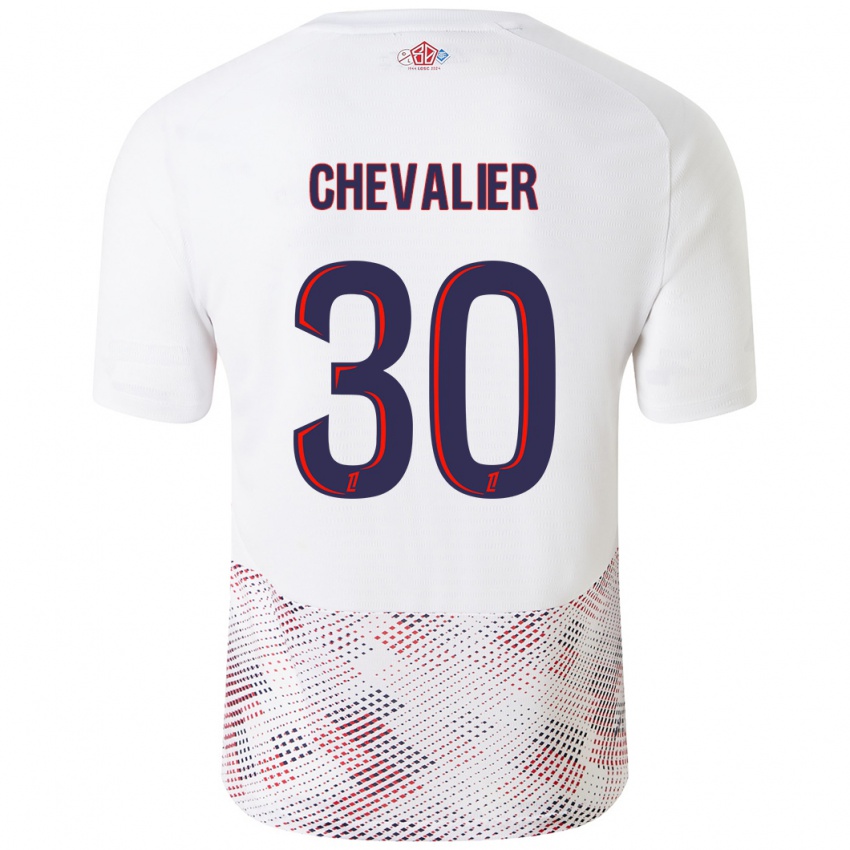 Børn Lucas Chevalier #30 Hvid Kongeblå Udebane Spillertrøjer 2024/25 Trøje T-Shirt