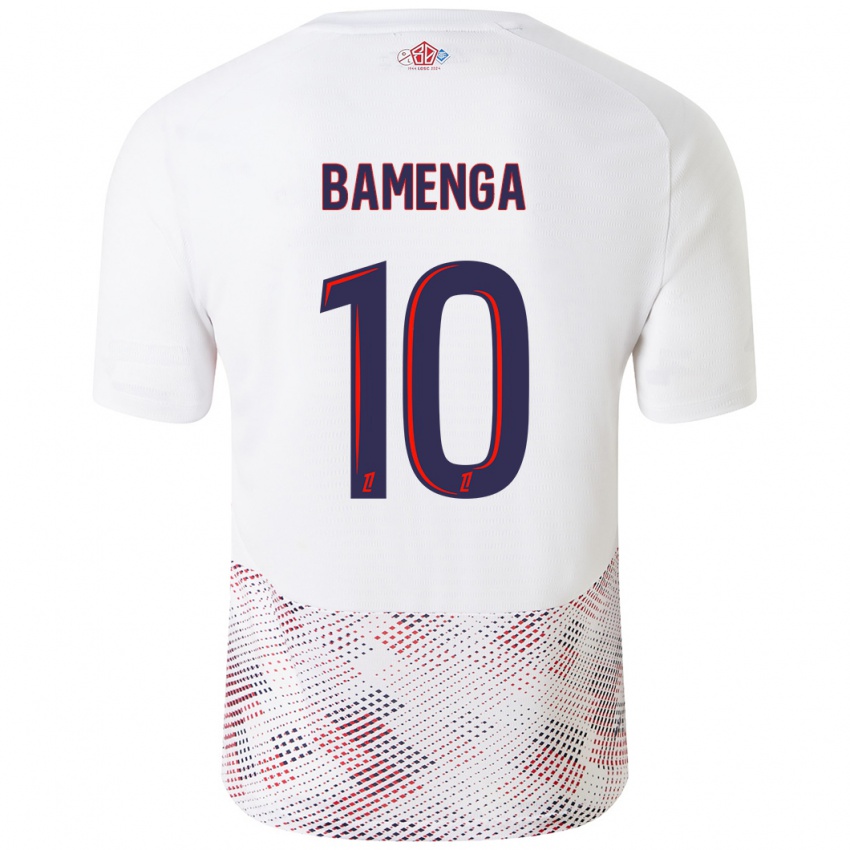 Børn Naomie Bamenga #10 Hvid Kongeblå Udebane Spillertrøjer 2024/25 Trøje T-Shirt