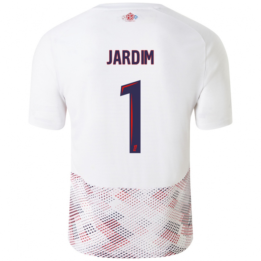 Børn Leo Jardim #1 Hvid Kongeblå Udebane Spillertrøjer 2024/25 Trøje T-Shirt