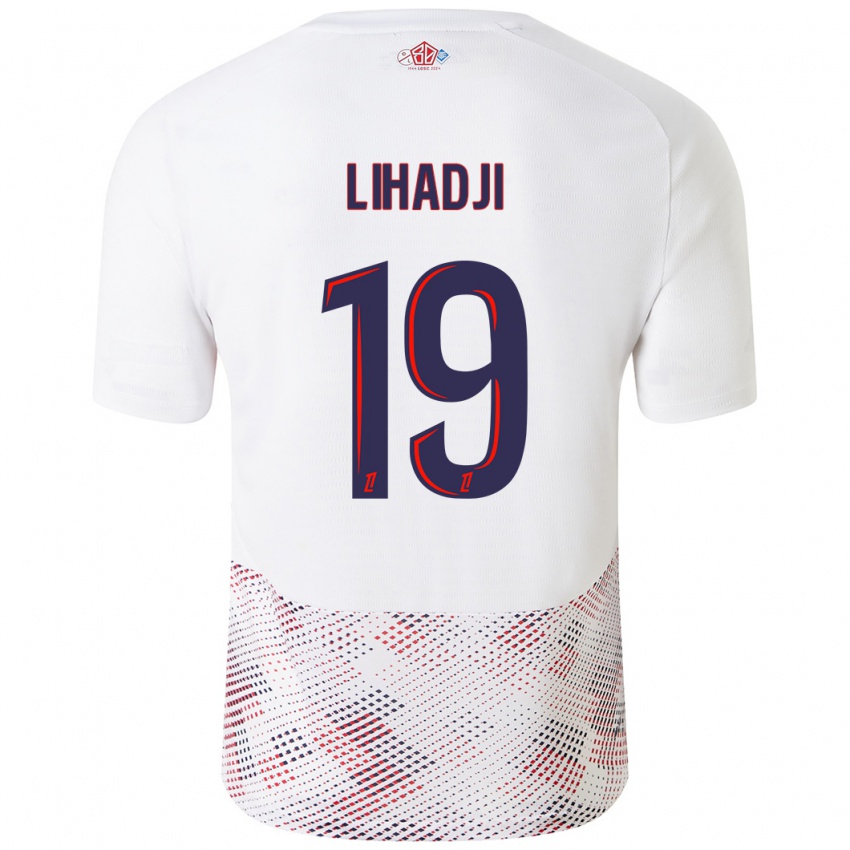 Børn Isaac Lihadji #19 Hvid Kongeblå Udebane Spillertrøjer 2024/25 Trøje T-Shirt