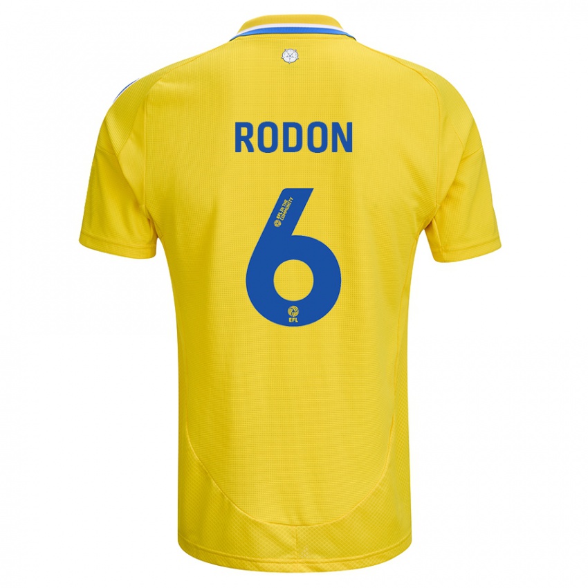 Børn Joe Rodon #6 Gul Blå Udebane Spillertrøjer 2024/25 Trøje T-Shirt