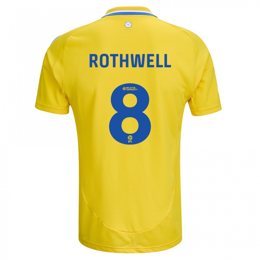 Børn Joe Rothwell #8 Gul Blå Udebane Spillertrøjer 2024/25 Trøje T-Shirt