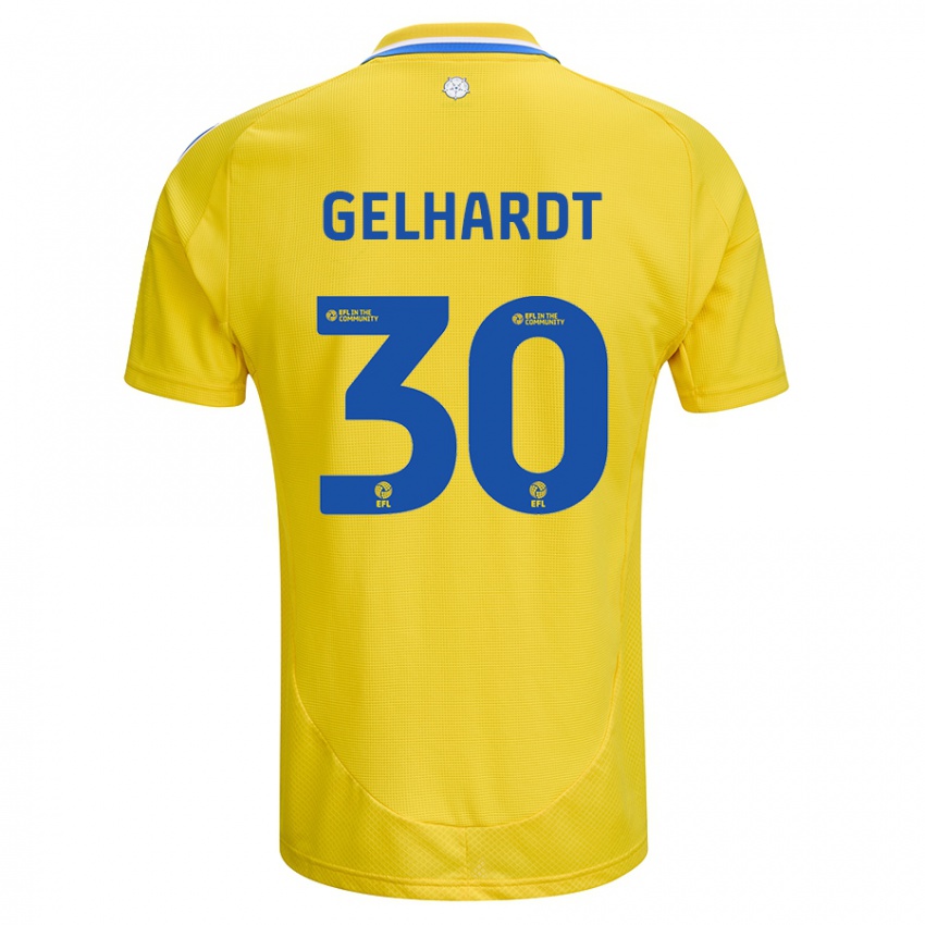 Børn Joe Gelhardt #30 Gul Blå Udebane Spillertrøjer 2024/25 Trøje T-Shirt