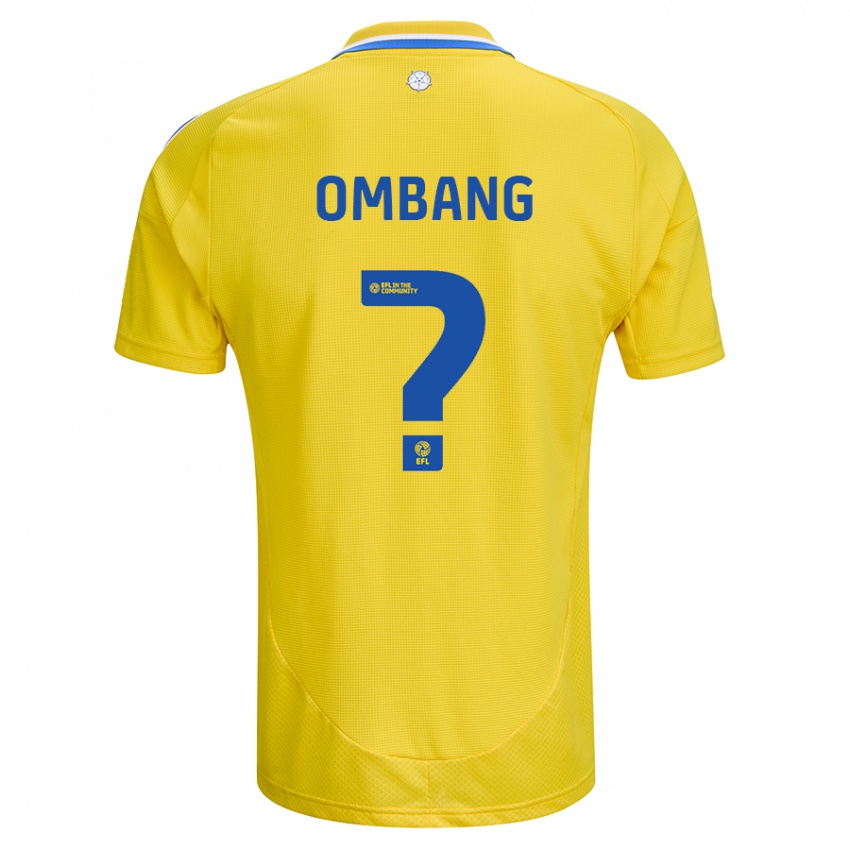 Børn Darryl Ombang #0 Gul Blå Udebane Spillertrøjer 2024/25 Trøje T-Shirt