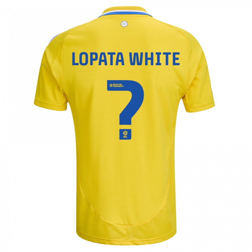 Børn Reuben Lopata-White #0 Gul Blå Udebane Spillertrøjer 2024/25 Trøje T-Shirt