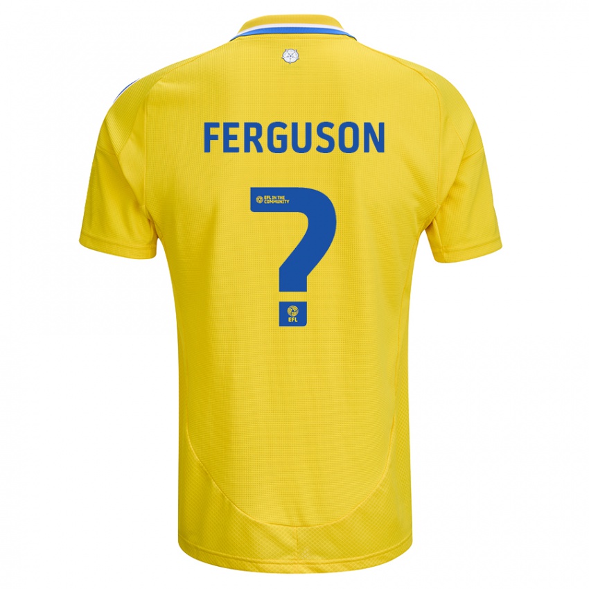 Børn Connor Ferguson #0 Gul Blå Udebane Spillertrøjer 2024/25 Trøje T-Shirt