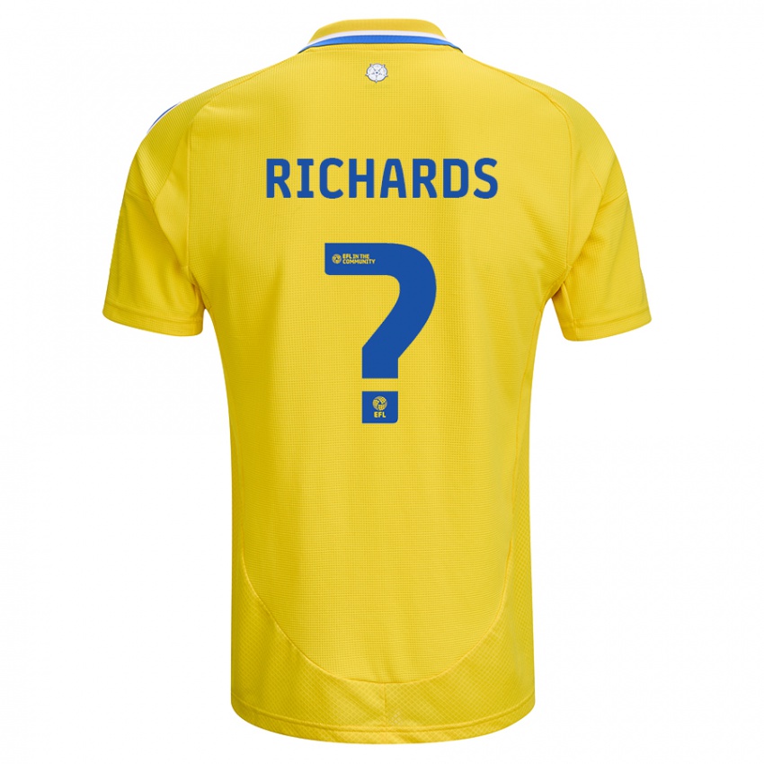 Børn Joe Richards #0 Gul Blå Udebane Spillertrøjer 2024/25 Trøje T-Shirt