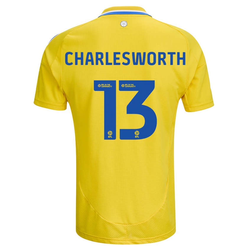 Børn Millie Robshaw-Charlesworth #13 Gul Blå Udebane Spillertrøjer 2024/25 Trøje T-Shirt