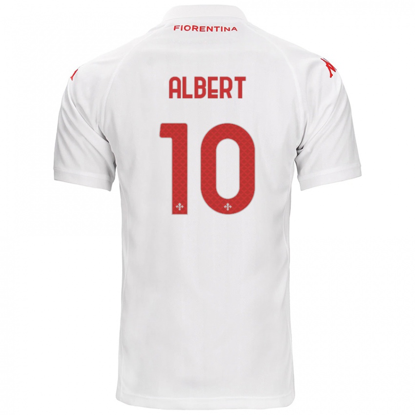 Børn Albert Gudmundsson #10 Hvid Udebane Spillertrøjer 2024/25 Trøje T-Shirt