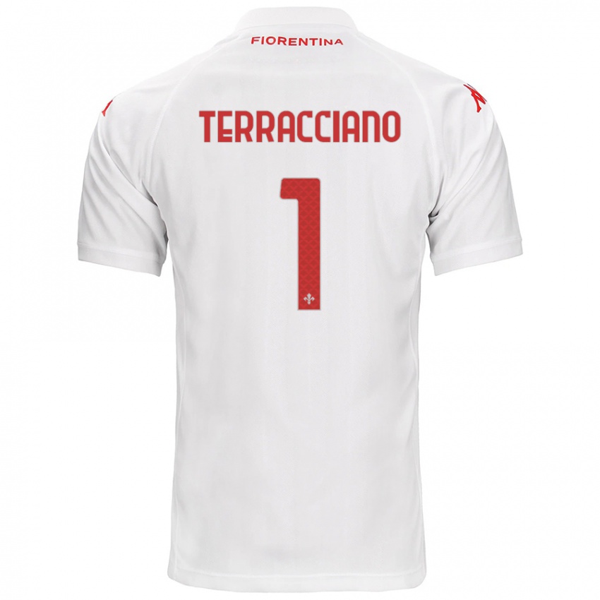 Børn Pietro Terracciano #1 Hvid Udebane Spillertrøjer 2024/25 Trøje T-Shirt