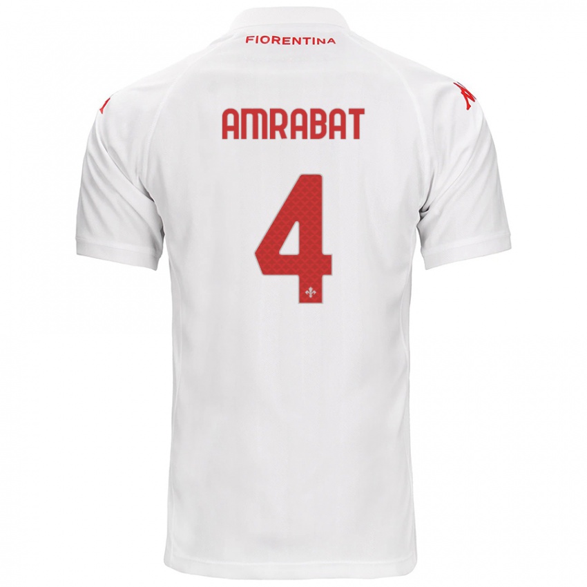 Børn Sofyan Amrabat #4 Hvid Udebane Spillertrøjer 2024/25 Trøje T-Shirt