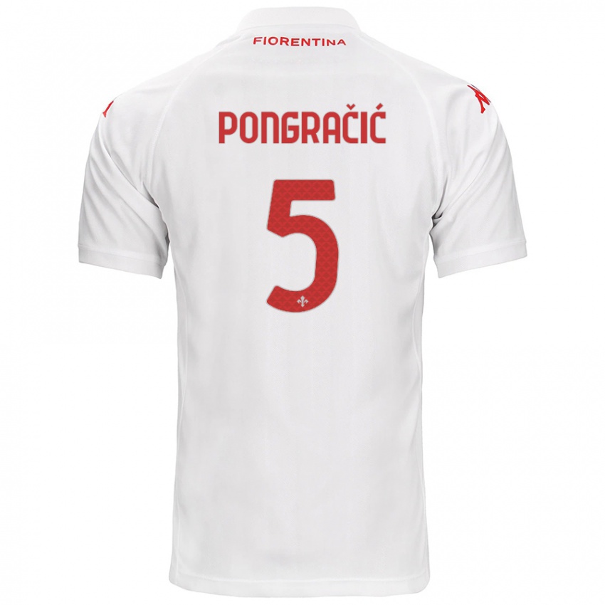 Børn Marin Pongračić #5 Hvid Udebane Spillertrøjer 2024/25 Trøje T-Shirt