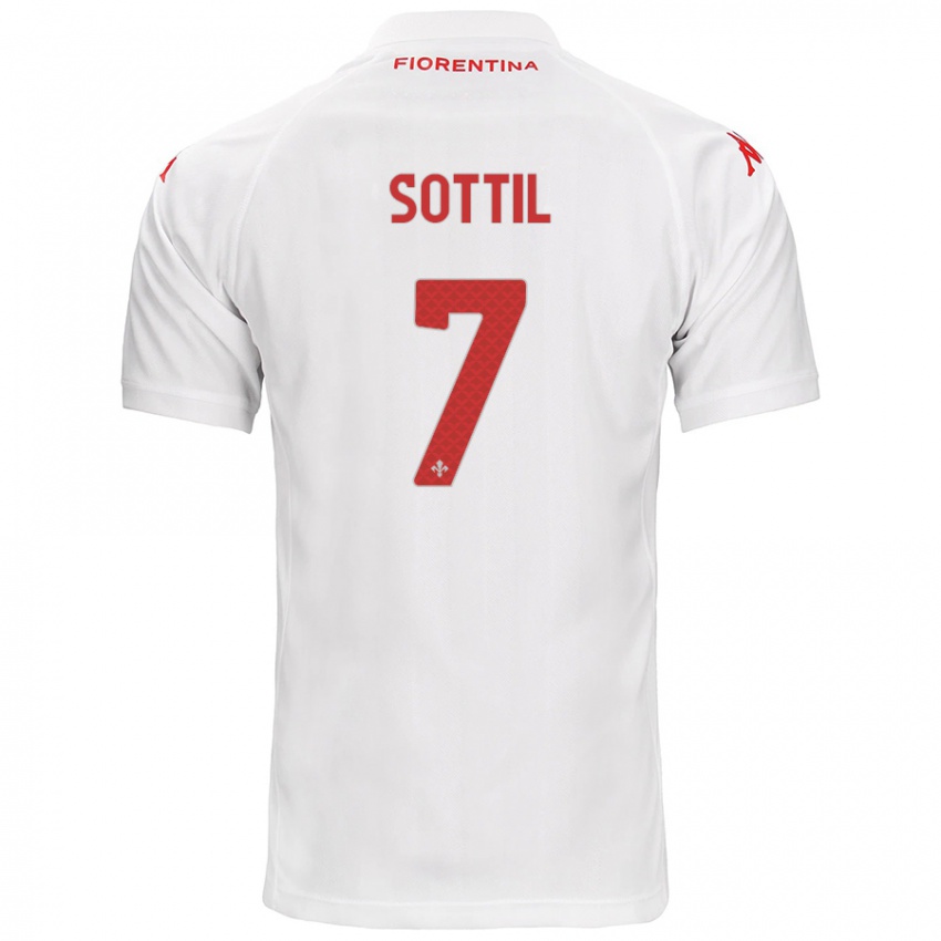 Børn Riccardo Sottil #7 Hvid Udebane Spillertrøjer 2024/25 Trøje T-Shirt