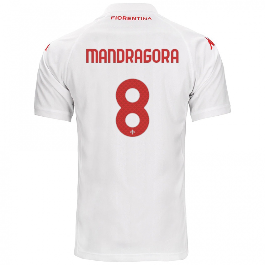 Børn Rolando Mandragora #8 Hvid Udebane Spillertrøjer 2024/25 Trøje T-Shirt