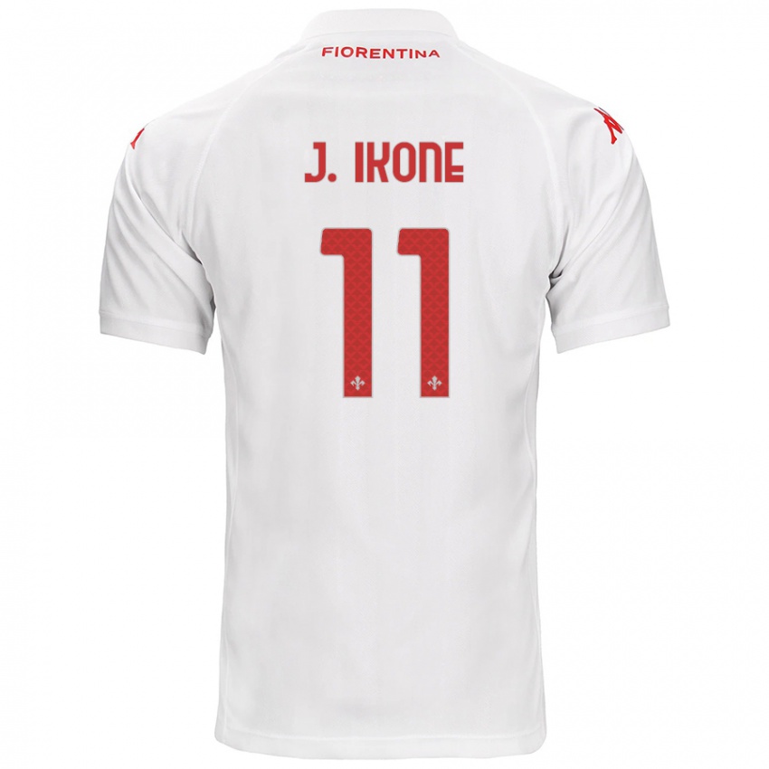 Børn Jonathan Ikoné #11 Hvid Udebane Spillertrøjer 2024/25 Trøje T-Shirt