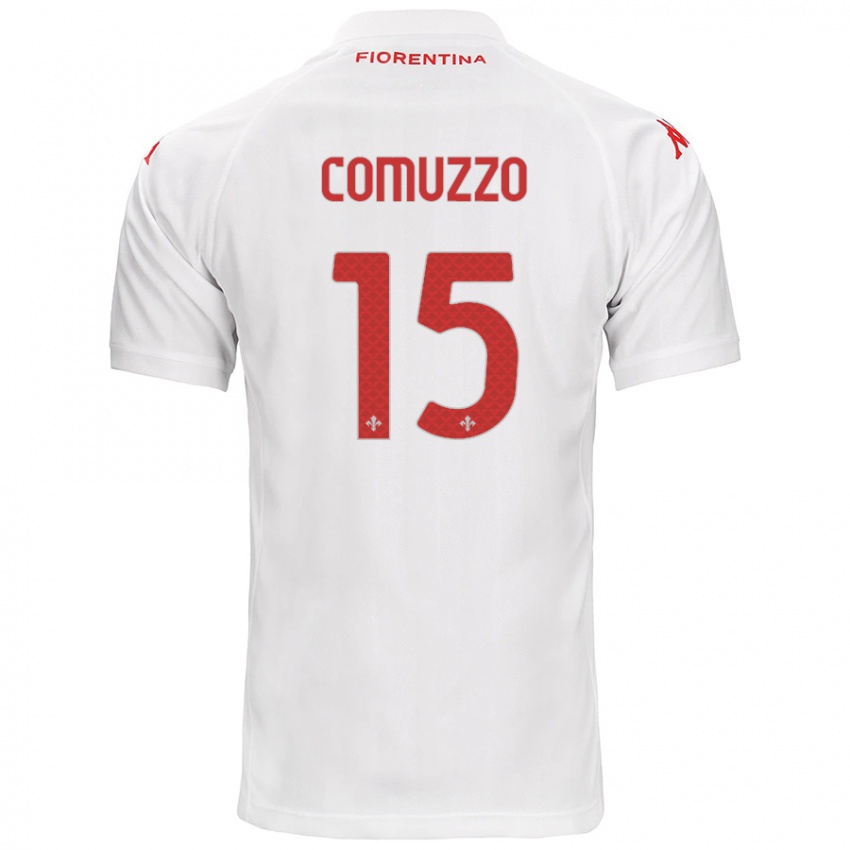 Børn Pietro Comuzzo #15 Hvid Udebane Spillertrøjer 2024/25 Trøje T-Shirt