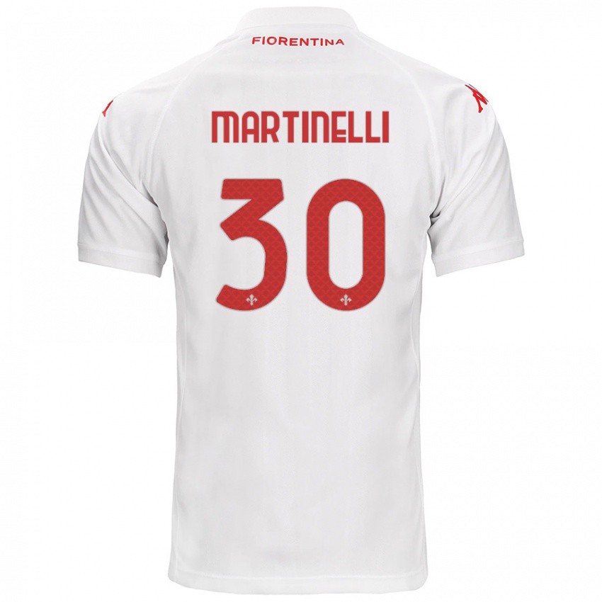 Børn Tommaso Martinelli #30 Hvid Udebane Spillertrøjer 2024/25 Trøje T-Shirt