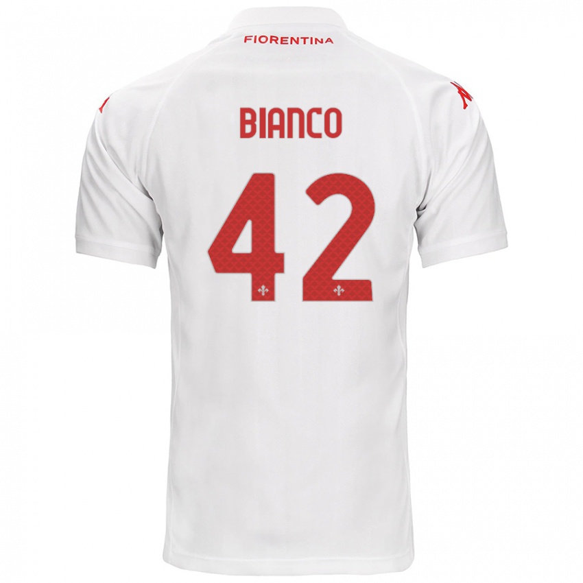 Børn Alessandro Bianco #42 Hvid Udebane Spillertrøjer 2024/25 Trøje T-Shirt