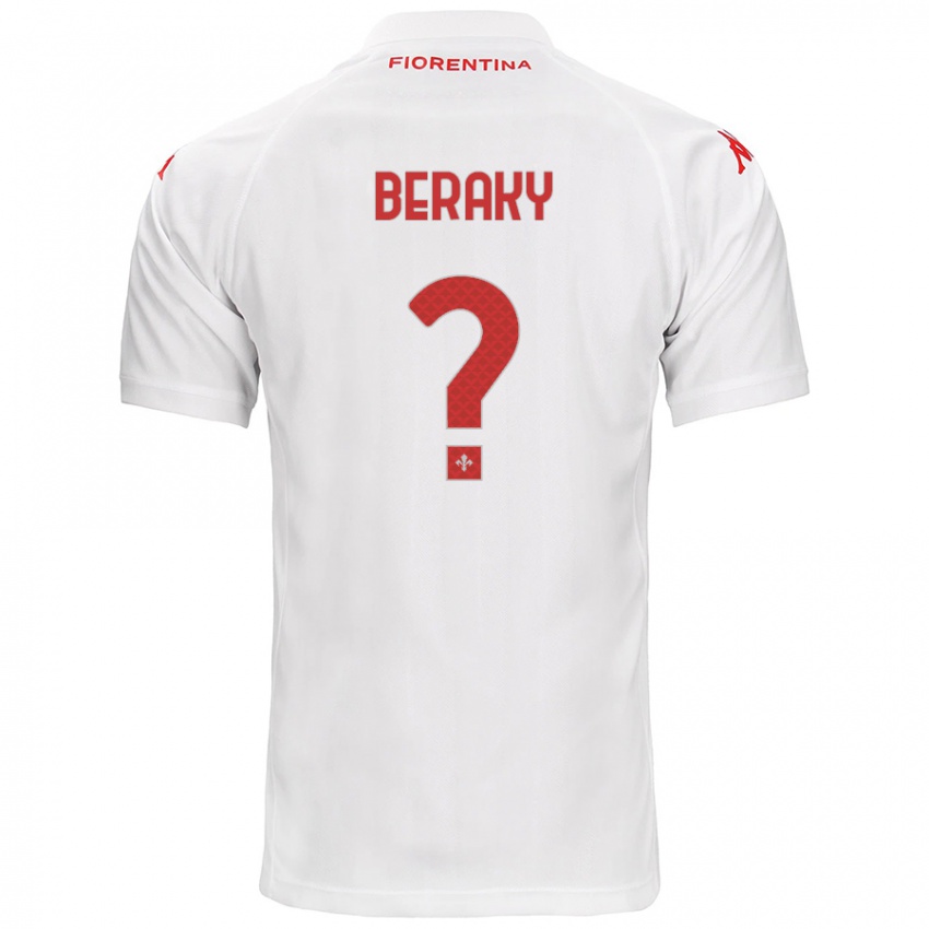 Børn Mussie Beraky #0 Hvid Udebane Spillertrøjer 2024/25 Trøje T-Shirt