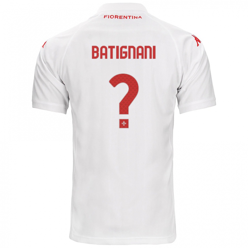 Børn Francesco Batignani #0 Hvid Udebane Spillertrøjer 2024/25 Trøje T-Shirt