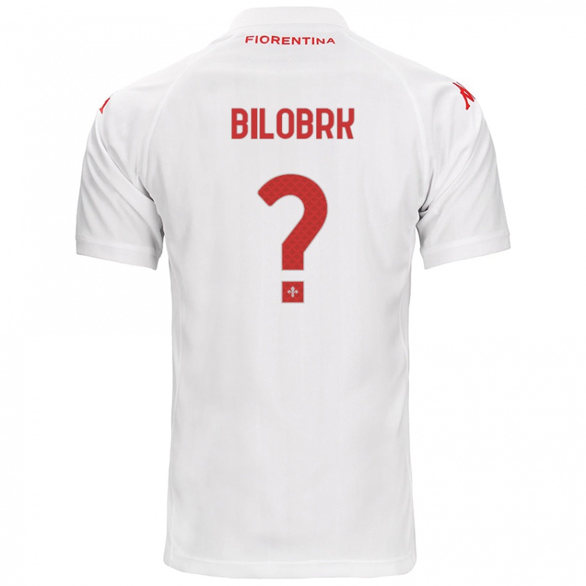 Børn Ante Bilobrk #0 Hvid Udebane Spillertrøjer 2024/25 Trøje T-Shirt