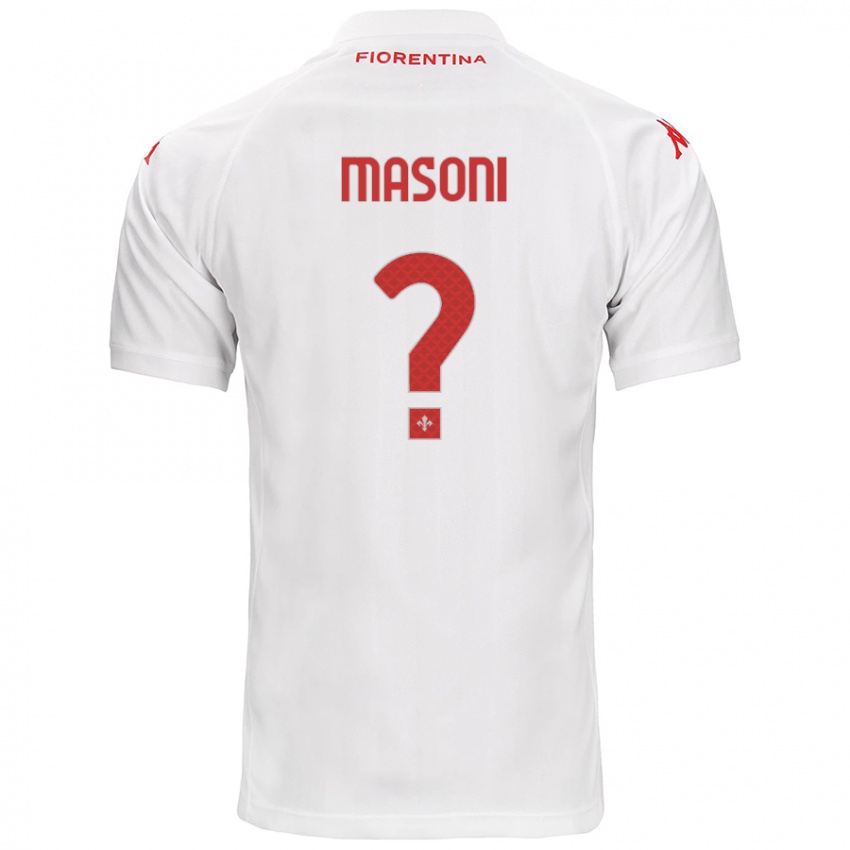 Børn Tommaso Masoni #0 Hvid Udebane Spillertrøjer 2024/25 Trøje T-Shirt