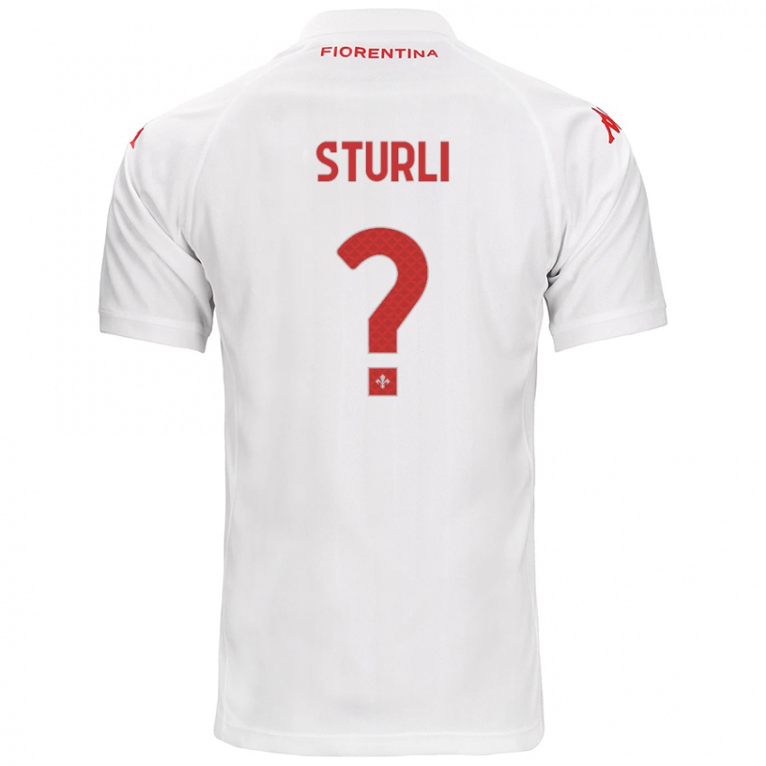 Børn Edoardo Sturli #0 Hvid Udebane Spillertrøjer 2024/25 Trøje T-Shirt