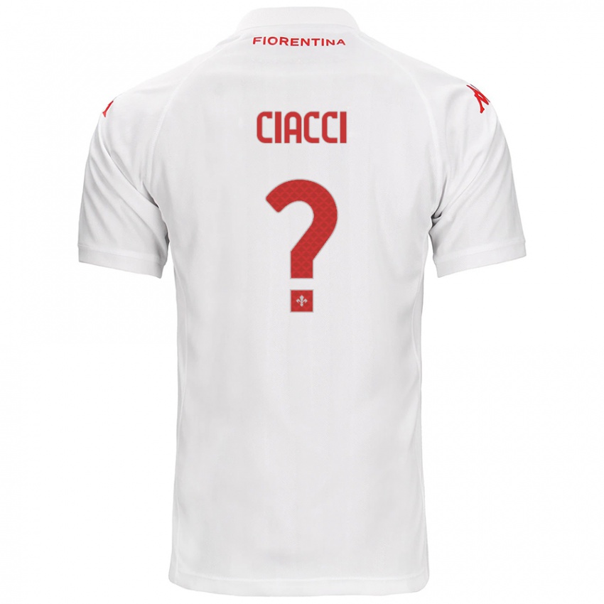 Børn Niccolò Ciacci #0 Hvid Udebane Spillertrøjer 2024/25 Trøje T-Shirt