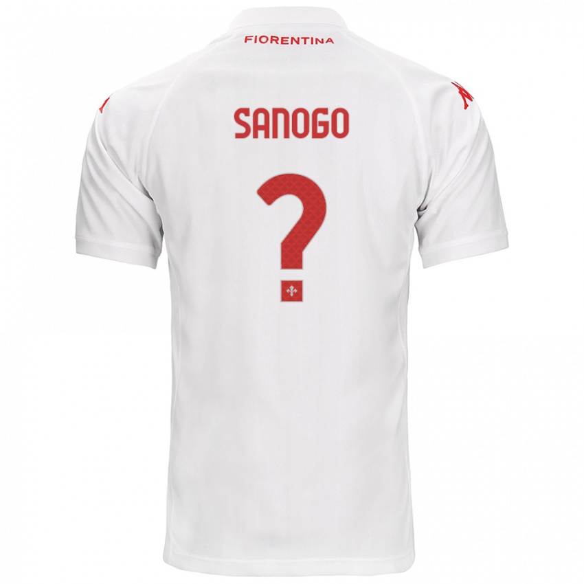 Børn Bassidy Sanogo #0 Hvid Udebane Spillertrøjer 2024/25 Trøje T-Shirt