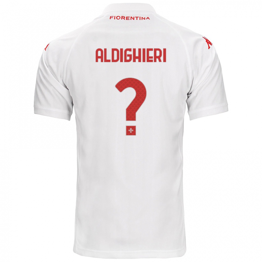 Børn Benedetto Aldighieri #0 Hvid Udebane Spillertrøjer 2024/25 Trøje T-Shirt