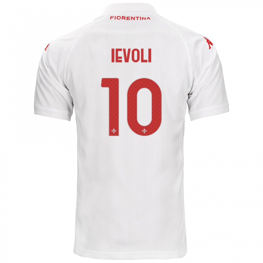 Børn Mattia Ievoli #10 Hvid Udebane Spillertrøjer 2024/25 Trøje T-Shirt