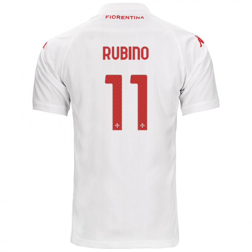 Børn Tommaso Rubino #11 Hvid Udebane Spillertrøjer 2024/25 Trøje T-Shirt