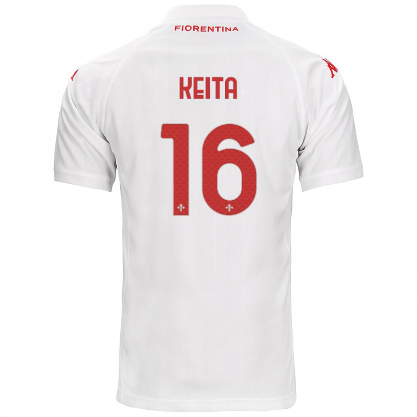 Børn Bala Keita #16 Hvid Udebane Spillertrøjer 2024/25 Trøje T-Shirt