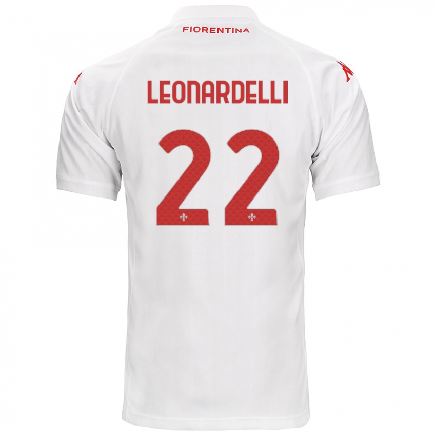 Børn Pietro Leonardelli #22 Hvid Udebane Spillertrøjer 2024/25 Trøje T-Shirt