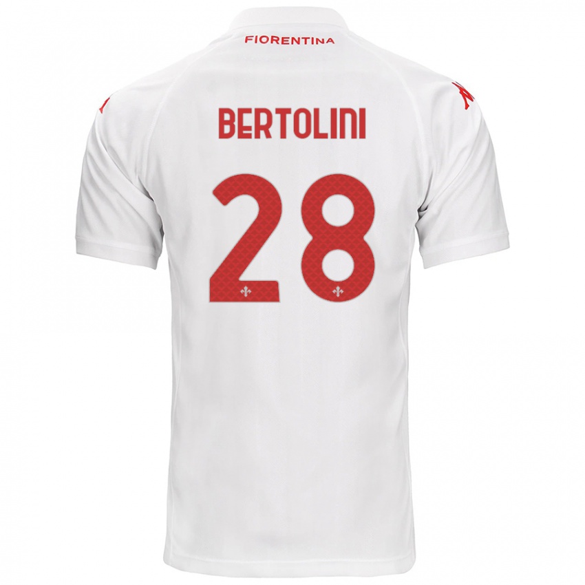 Børn Gabriele Bertolini #28 Hvid Udebane Spillertrøjer 2024/25 Trøje T-Shirt