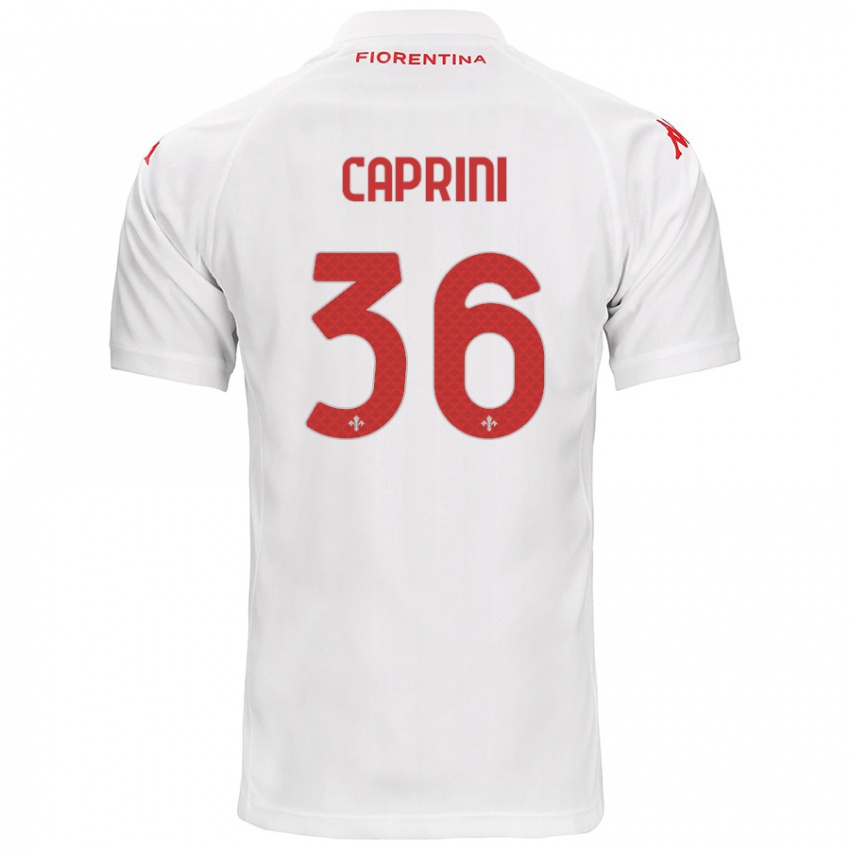 Børn Maat Daniel Caprini #36 Hvid Udebane Spillertrøjer 2024/25 Trøje T-Shirt