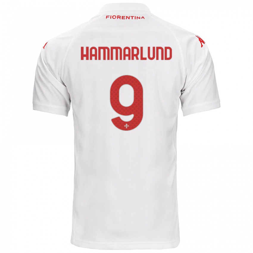 Børn Pauline Hammarlund #9 Hvid Udebane Spillertrøjer 2024/25 Trøje T-Shirt