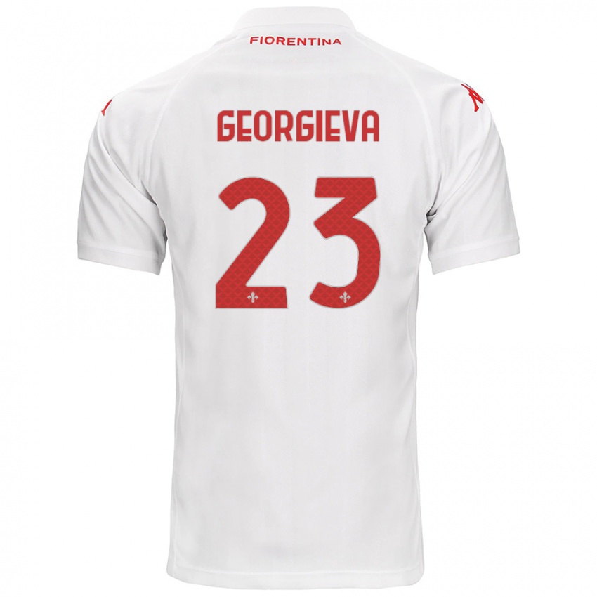 Børn Marina Georgieva #23 Hvid Udebane Spillertrøjer 2024/25 Trøje T-Shirt