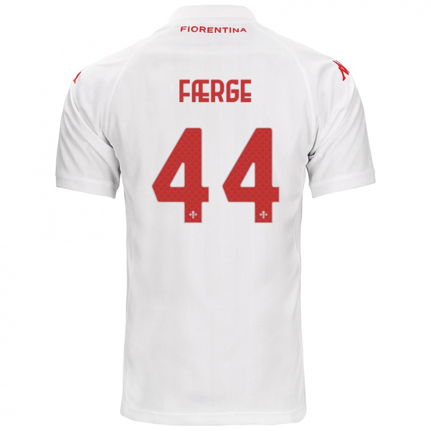 Børn Emma Færge #44 Hvid Udebane Spillertrøjer 2024/25 Trøje T-Shirt